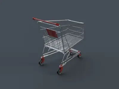 SUPERMARKET TROLLEY 3D model purchase