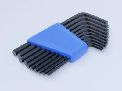 Allen Keys Low-poly 3D model