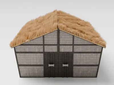 Medieval Warehouse Low-poly 3D model