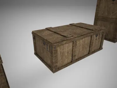 Wooden Crates Free low-poly 3D model purchase