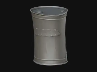 Stylized barrel 3D model purchase