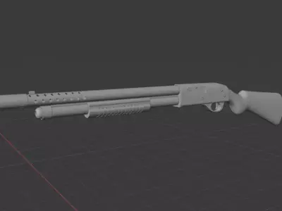 Shot gun blender Free 3D model