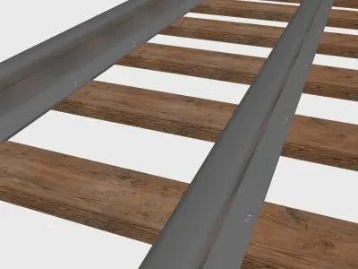 Train Railway 3d model Free 3D model