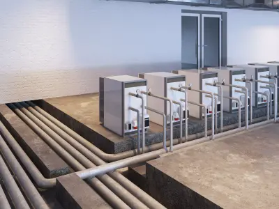 009901-Rankine Cycle Power Plant Low-poly 3D model