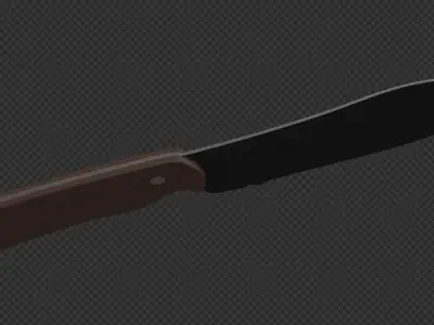 Low Poly Hunting Knife Low-poly 3D model