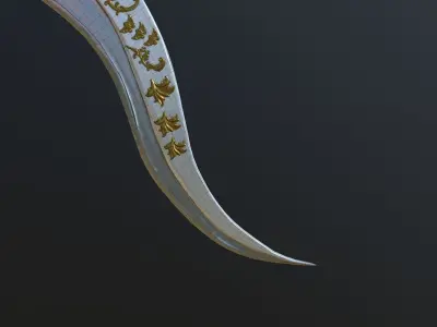 Dagger Low-poly 3D model 10