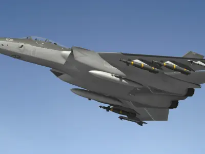 Fictional Fighter Jet 3D model