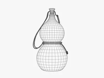 Chinese Gourd Bottle Low-poly 3D model