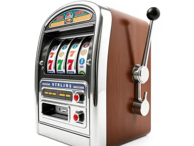 Vintage Slot Machine Model Pack with Detailed Design Low-poly 3D model