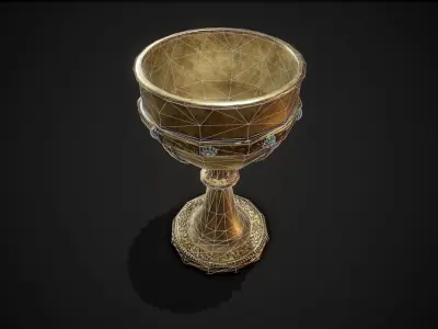 PBR Old Chalice  Low-poly 3D model