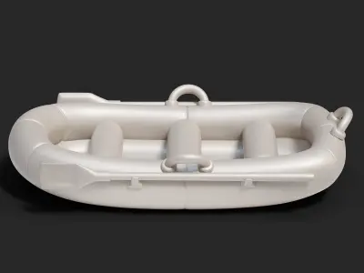 Cartoon Rafting Boot 01 3D model