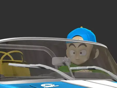 Krillin Car Cover Book - STL File For 3DPrinting 3D print model
