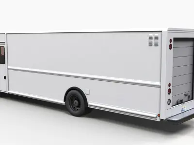 Freightliner step van Low-poly 3D model