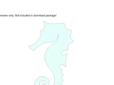 Seahorse Silicone Mold for Resin Casting Wall Art Decor 3D model