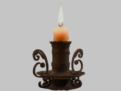 Low Poly Candle Low-poly 3D model