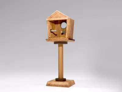Realistic Wooden Birdhouse 3D Model 3D model