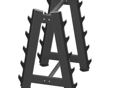 E-7055 Barbell Rack 3D model