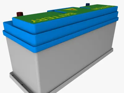 car accumulator Low-poly 3D model