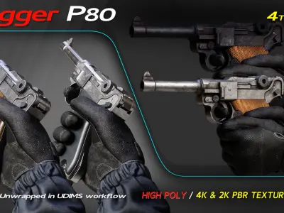 LuggerP80 3D model
