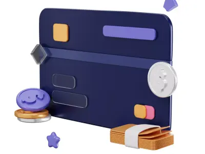 Finance 3D Icon Set 3D model