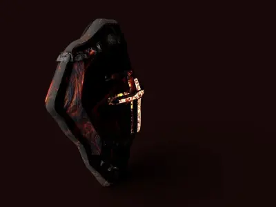 Fantasy Shield 3D model buy