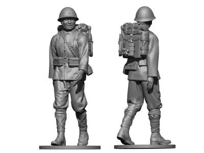 Japan soldier  ww2 3D print model