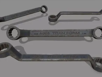 wrench Low-poly 3D model 29