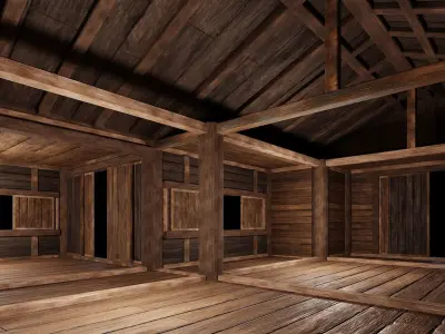 Medieval Houses 24- 4K Textures Game Ready Low-poly 3D model