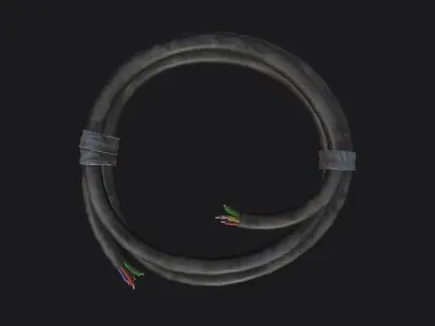 Cable coil Low-poly 3D model