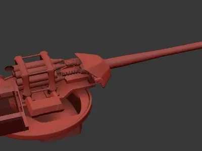 Tank combat setting 3D model