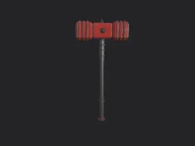 giant curse hammer Low-poly 3D model