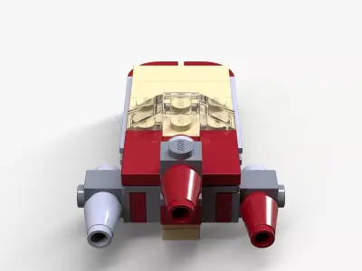 Lego Landspeeder Low-poly 3D model