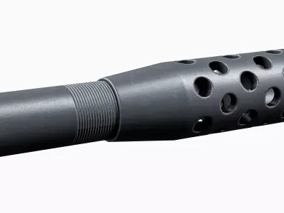 Shotgun Tactical Muzzle Brake Low-poly 3D model