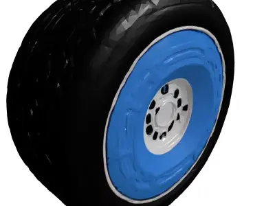 Futuristic Car Wheel and Tire 3D model