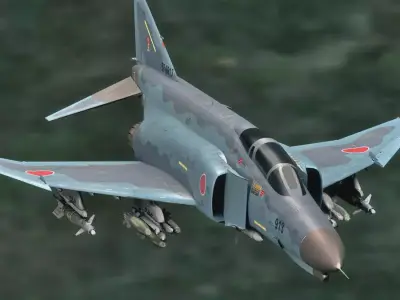 F4 Phantom 2 Kai Texture Fully Rigged Changeble Decal Text Free low-poly 3D model purchase