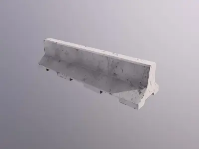 Traffic barriers Low-poly 3D model Low-poly 3D model purchase