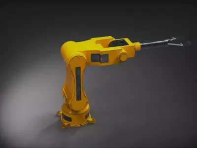 Robotic arm industrial factory gear  3D model