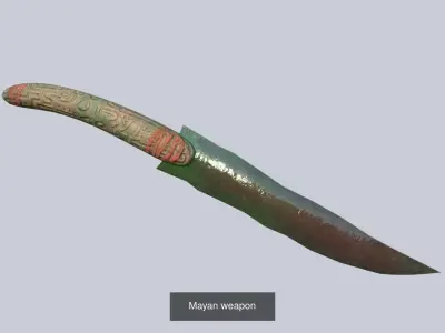 Mayan weapon collection 3D Model Pack