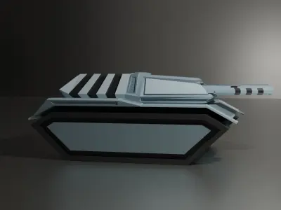 Sci Fi Tank Low-poly 3D model