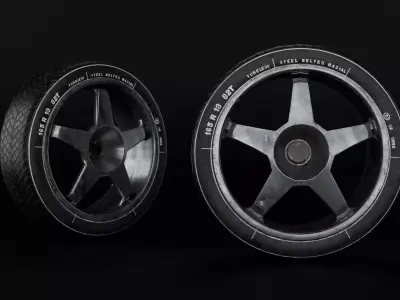 Car Wheel R13 STAR Low-poly 3D model