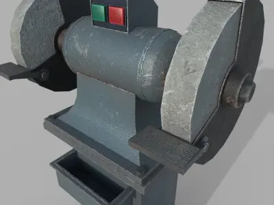 Bench Grinder Low-poly 3D model purchase