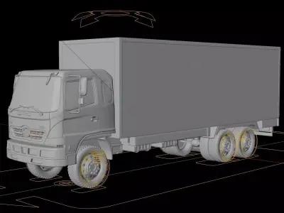 Hino 500 2626 Cargo Truck 3D model
