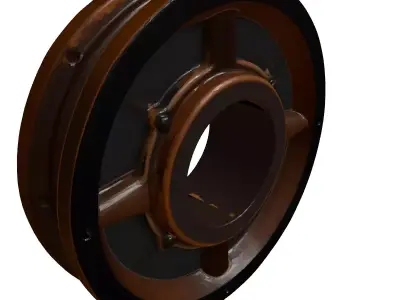 Aged Industrial Mechanical Part 3D model