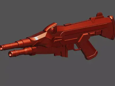 Tiger SMG Game Ready 3D Model Low-poly 3D model