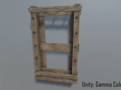 Wall Weapon Rack Low-poly 3D model