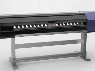 Large inkjet printer 3D model