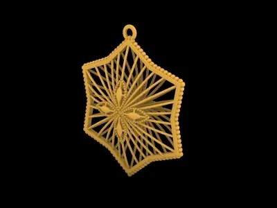 Pendant necklace design earring 3D print model