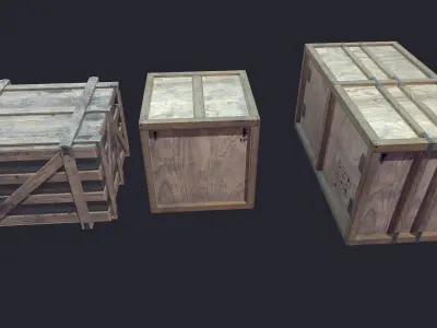 Box LowPoly Low-poly 3D model