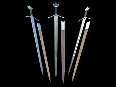Caithness Sword and Scabbard Low-poly 3D model