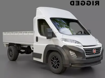 Fiat Ducato Flatbed Truck Free 3D model